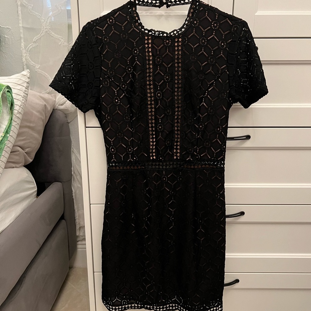 Black Detailed Bodycon Dress